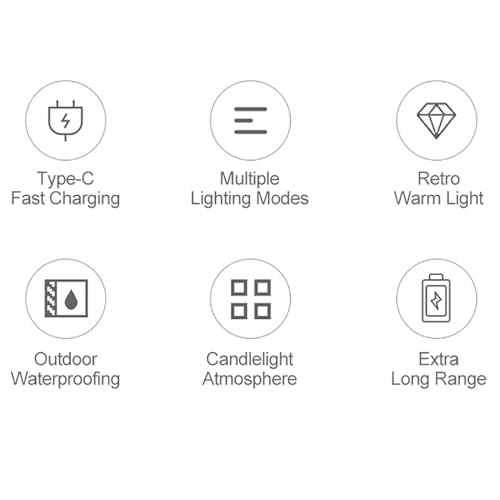 Lampe de camping rechargeable et lanterne portable 3 modes