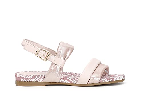 Sandale en cuir double bande CAFèNOIR C1GF1060 pour femme