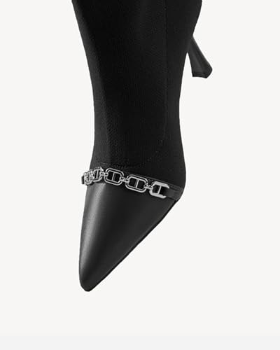 COSY Women's Pointed Toe Ankle Boots - 3 Inch Kitten Heel Dressy Booties, Slip-On Winter Boots for Fall & Winter3