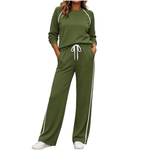 Sweatsuits For Women Crew Neck Casual Athleisure Loungewear Set Fall Daily - image 1