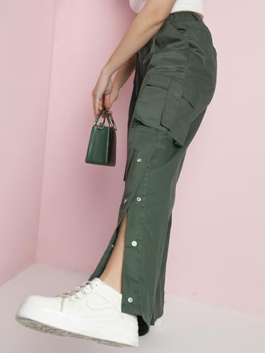 Image of KOTTY Women's High Rise Relaxed || Straight || Joggers Fit Cargo's for Pants || Trousers