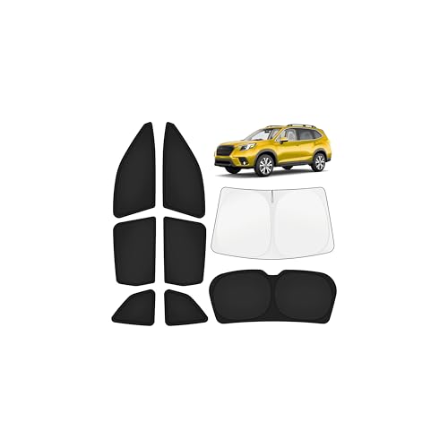 Image of KUST Car Window Shades for Subaru Forester 2019-2024 Windshield Sun Shade Side Window Cover UV Block Privacy Protection Accessories for Camping Blackout Rear Back Full Set 8PCS