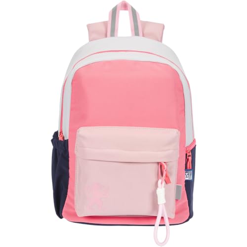 Sac à dos d'école Oxford rose pour enfant avec compartiment ordinateur portable