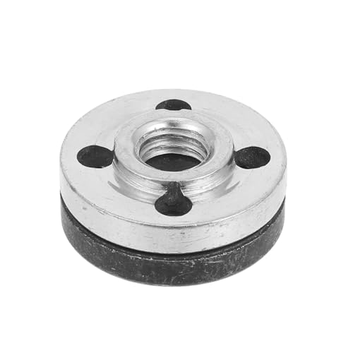 Mikikit 2pcs Grinder Flange Nut Set for Angle Grinder M10 Pressure Plate Replacement Parts for Grinding Tools