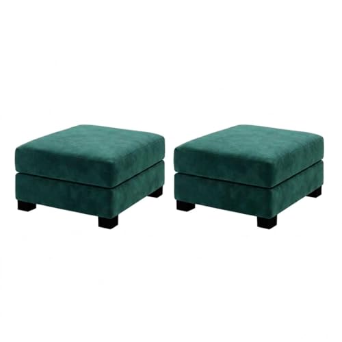 Image of Kassian Rich Velvet Suede 3 Seater Sofa Set with 2 Ottomans | Spacious Soft Touch Comfort Seating | Modern Sofa for Living Room (Greenish Teal)