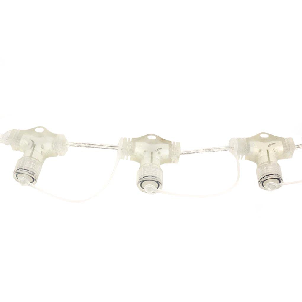 Festive Lights - ConnectGo Lighting Accessories - 10 Port Curtain Connector, Connectable Outdoor Rubber Cable (Clear)