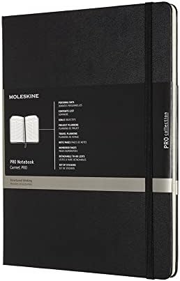 Moleskine Professional Notebook, XL, Black, Hard Cover (7.5 x 9.75)