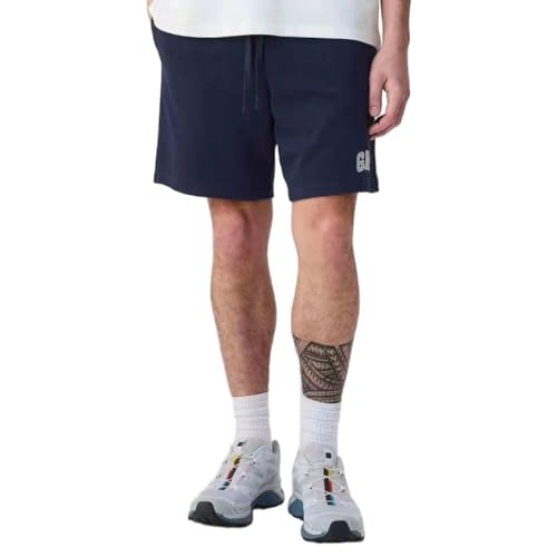 Image of Gap Men Embroidered Standard Fit Mid Rise Shorts
