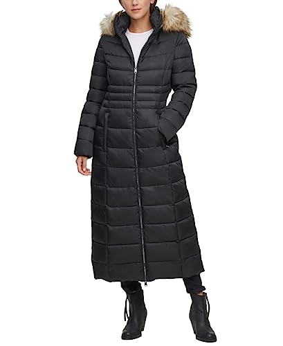 Kenneth Cole Women's Faux Fur-Trim Maxi Puffer2