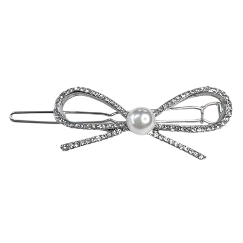 Grampo de Cabelo Presilha Fivela Metal Prata Dourado Com Pedras Strass (Modelo 15)