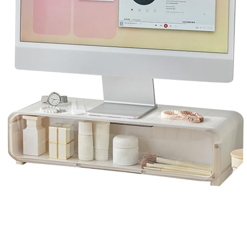 Elevador De Soporte Para Monitor - Estante Elevador Para Monitor De Escritorio , Soporte Antideslizante Para Computadora | Estante De Almacenamiento De Oficina Multiusos Para PC, Impresora, Port
