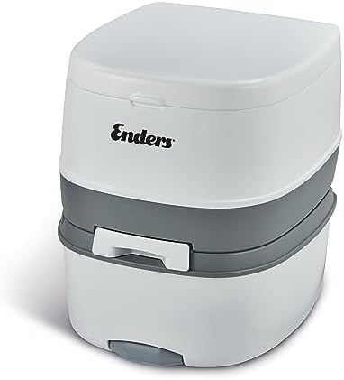 Enders Campingtoilette SUPREME Mobil WC Chemietoilette, integrierter Halter für WC-Papier, Spül- und Abwassertank, mit Belüftungstaste, komfortable Sitzhöhe von 44cm #4999