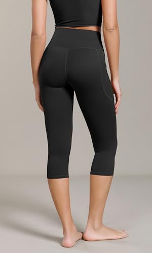 ODODOS Buttery Soft Lounge Yoga Capris with Pockets for Women, 14" / 19" / 21" High Waist Capri Leggings4