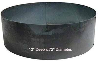 Large Steel Metal Fire Pit Ring 12 x 72 (Higley Welding 1272)