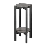 Convenience Concepts Newport Deluxe Plant Stand, Faux Cement / Weathered Gray