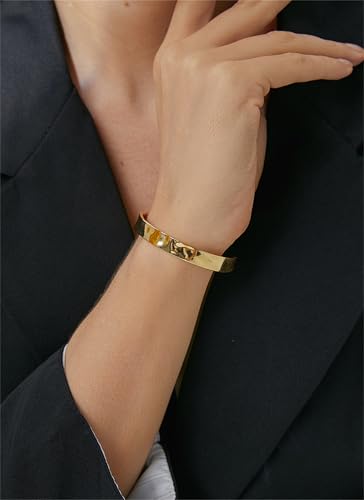 KOLODOGO Gold Cuff Bracelets for Women Hammered Irregular Cuff Bracelet Chunky Adjustable Open Bangles Gold Textured Arm Cuff Fashion Jewelry Gifts2