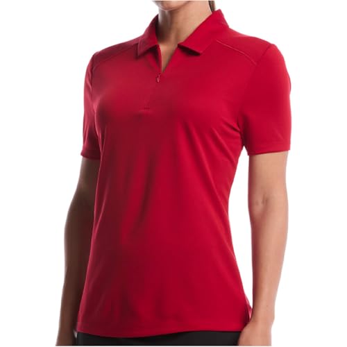 Ben Hogan Women's Ventilation Solid 1/4 Zip Polo