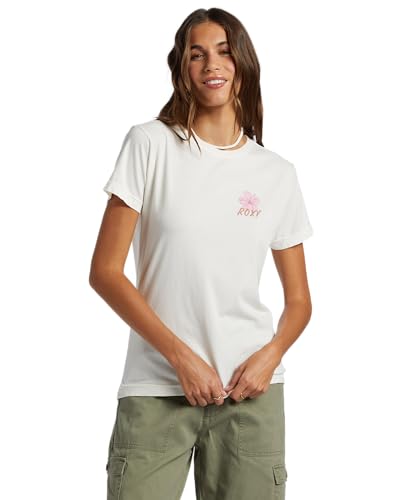 Image of Roxy Womens Boyfriend Crew T-Shirt, Casual Relaxed Fit Crew Neck Tee Short Sleeve Cotton Basic Shirt Everyday Comfort