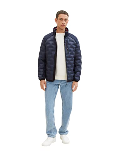 TOM TAILOR Herren Hybrid Steppjacke mit Abnehmbarer Kapuze im Kragen – Ansicht 3
