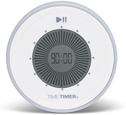 Time Timer Twist 90-Minute Digital Countdown Clock — for Kids Classroom Learning, Homeschool Study Tool, Teachers Desk Clock, Exercise and Kitchen Timer (Pale Shale)