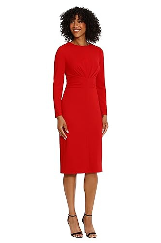 Maggy London Women's Wide Waistband and Tuck Details Office Career Workwear Event Occasion Guest of