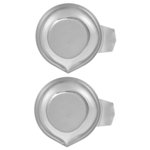 NOLITOY 2 Piezas Plato De Pesaje De Diamante Escala De Miligramos Mini Escalas Balanzas De Cafe Tirar De La Escala Bandeja Medidora Escala De Alimentos Gramos Cacerola Acero Inoxidable