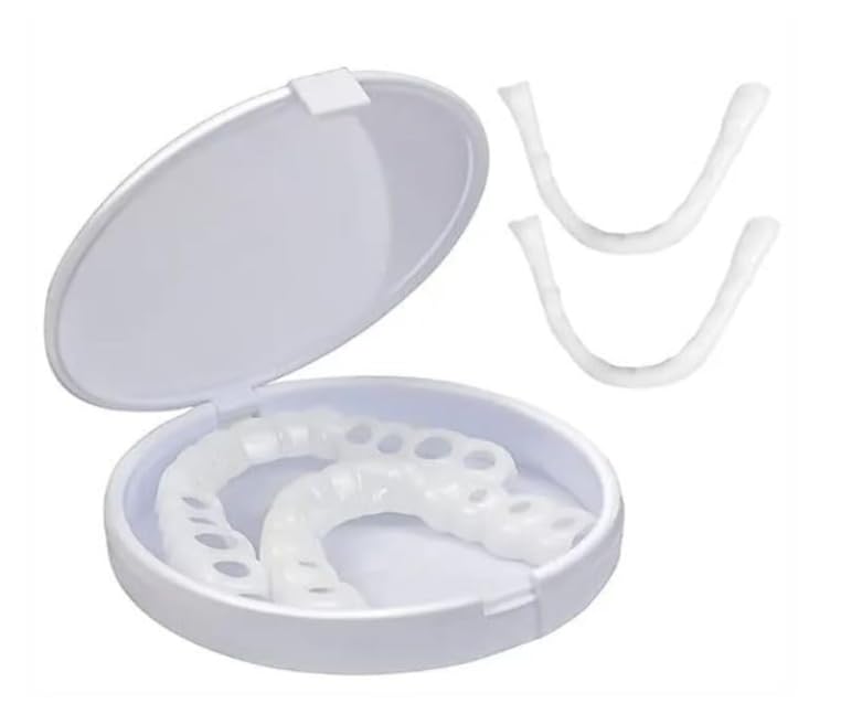 Snap-On Smile Veneers for Top & Bottom Teeth | Instant Perfect Denture Set | Flexible Fit, Reusable, Natural-Looking White Cosmetic Teeth Cover – Digitalzap