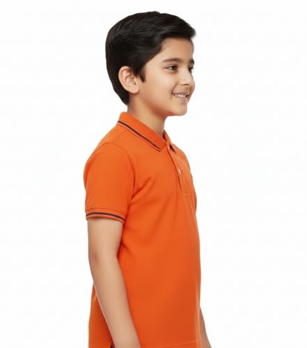 Image of Cloth Theory Boys Cotton Polo T-Shirt for Kids Regular Fit Half Sleeve Casual Summer Polo Neck T-Shirt