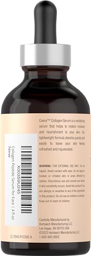 Coera Collagen Peptides | 4 fl oz | Face Serum with Verisol | Professional Strength Formula for Women | Free of Parabens, SLS, & Fragrances | Packaging May Vary