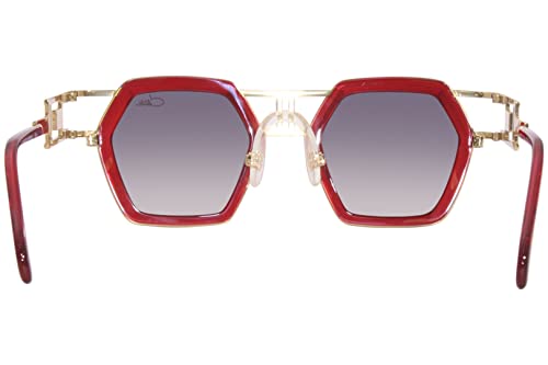 Cazal Legends 677 002 Sunglasses Men's Red/Gold/Grey Gradient Square Shape 46mm4