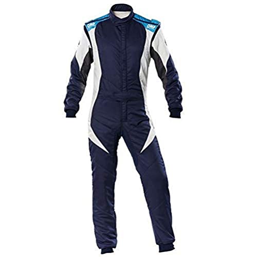 OMP - First Evo Suit Navy Blue/Cyan - Size 60 (Fia 8856-2018) (IA0-1854-B01-244-60)
