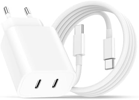 Fast USB-C Charger & Cable Kit For IPhone 15 Series & Samsung Galaxy - 20W PD, 3/6/10 Ft