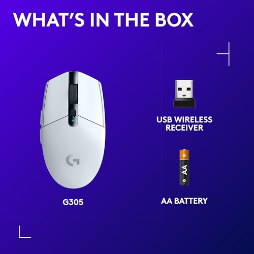 Logitech G305 Lightspeed Wireless Gaming Mouse - White | 12,000 DPI, Lightweight, 6 Programmable Buttons, 250h Battery, On-Board Memory, Compatible with PC and Mac - image 9
