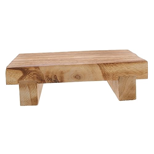 Tabouret bois décoratif Hemobllo support surélevé et plateau de présentation