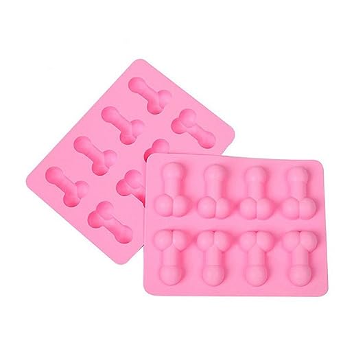 Molde divertido de silicona para hielo 2 piezas miniatura 4