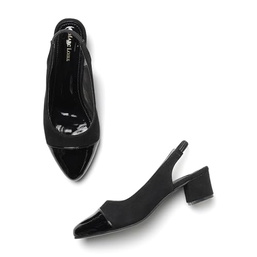 Image of Marc Loire Women Smart Casual Pointed Toe Block Heel Fashion Sandal