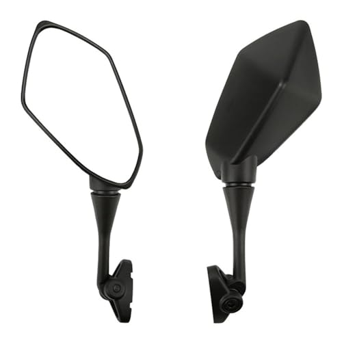 Espejos retrovisores de moto universales en ABS negro para manillar de scooter 1 par