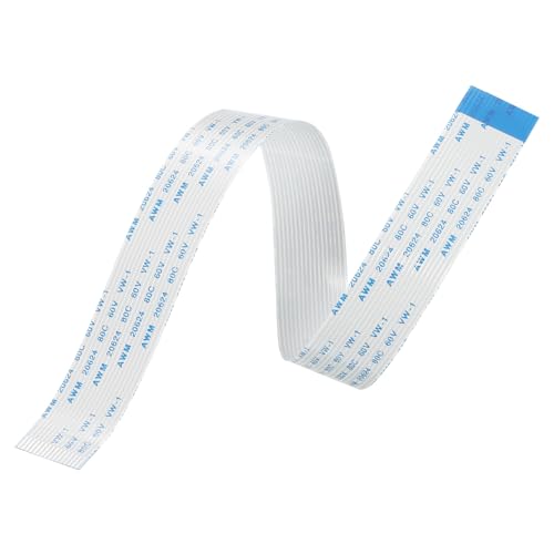 MECCANIXITY Flexible Flat Cable Extension Ribbon Cables 16 Pins 1.0mm Pitch 300mm for 3D Printer, DIY, Camera, Screen and DVD Player Connector B Type Pack of 10