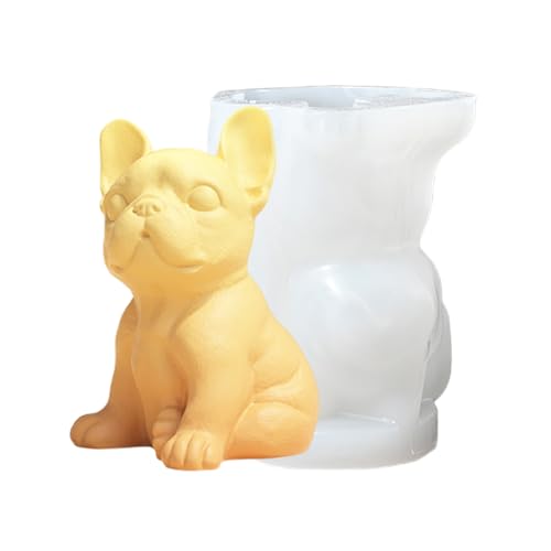 Animal Candle Molds - 3D Dog/Cat Silicone Candle Mould, Resin Casting Mould Soap Molds, Silicone Moulds for Making Candles, for Plaster Sculpture, Soap, Aesthetic Home Decor, Craft Gift