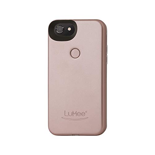 Lumee Two Selfie Phone Case, Rose Matte | Led Lighting, Variable Dimmer | Shock Absorption, Bumper Case | Iphone 8 / Iphone 7 / Iphone 6S / Iphone 6 #TOP2