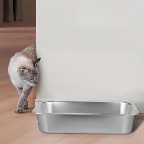 Bac à litière portable en métal pour voyager sereinement avec son chaton