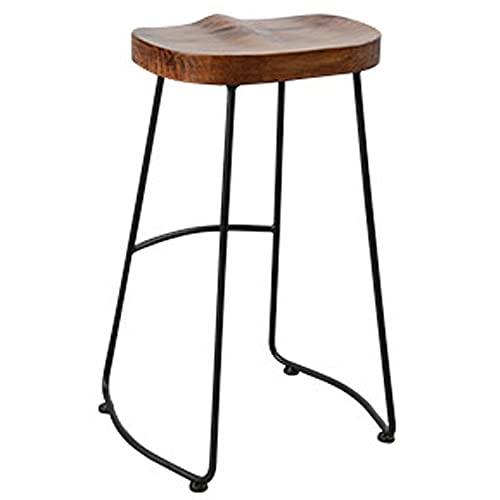 Chaise haute de bar vintage 30 pouces dotée de pieds en métal résistants
