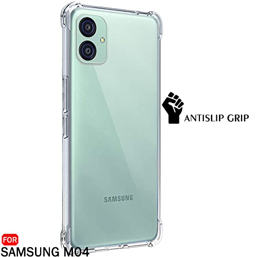 Image of TheGiftKart Transparent Crystal Clear Back Cover Case for Samsung Galaxy M04 / F04 / A04e | Shockproof Soft TPU Case | Cushioned Edges for Ultimate Protection Back Cover Case (TPU, Transparent)