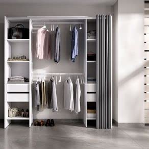 Rimobel Vestidor, Aluminio, Blanco, 1.79P. x 2.05W x 0.5H Metros Cover