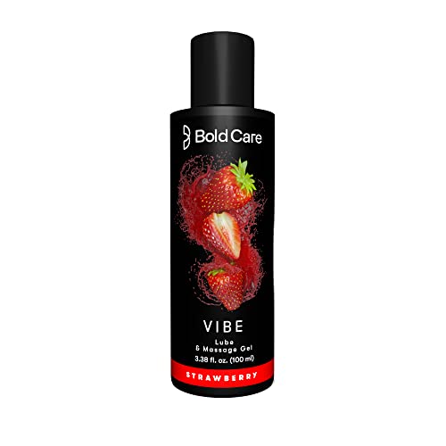 Bold Care Vibe - Natural Personal Lubricant for Men and Women - Premium Strawberry Flavour - Water Based Lube - Skin Friendly, Silicone and Paraben Free - No Side Effects - 100 ml