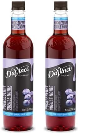 Image of DaVinci Gourmet Sugar-Free Huckleberry Syrup, 25.4 Fluid Ounce (Pack of 2)