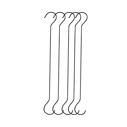 Trustbasket Heavy Duty Hanging Pot Extension Set Of S Hooks For Plants, Clothes, Pots & Pans, Bags, Kitchen Utensils, Indoor & Outdoor Balcony Garden (5, Black) #TOP6