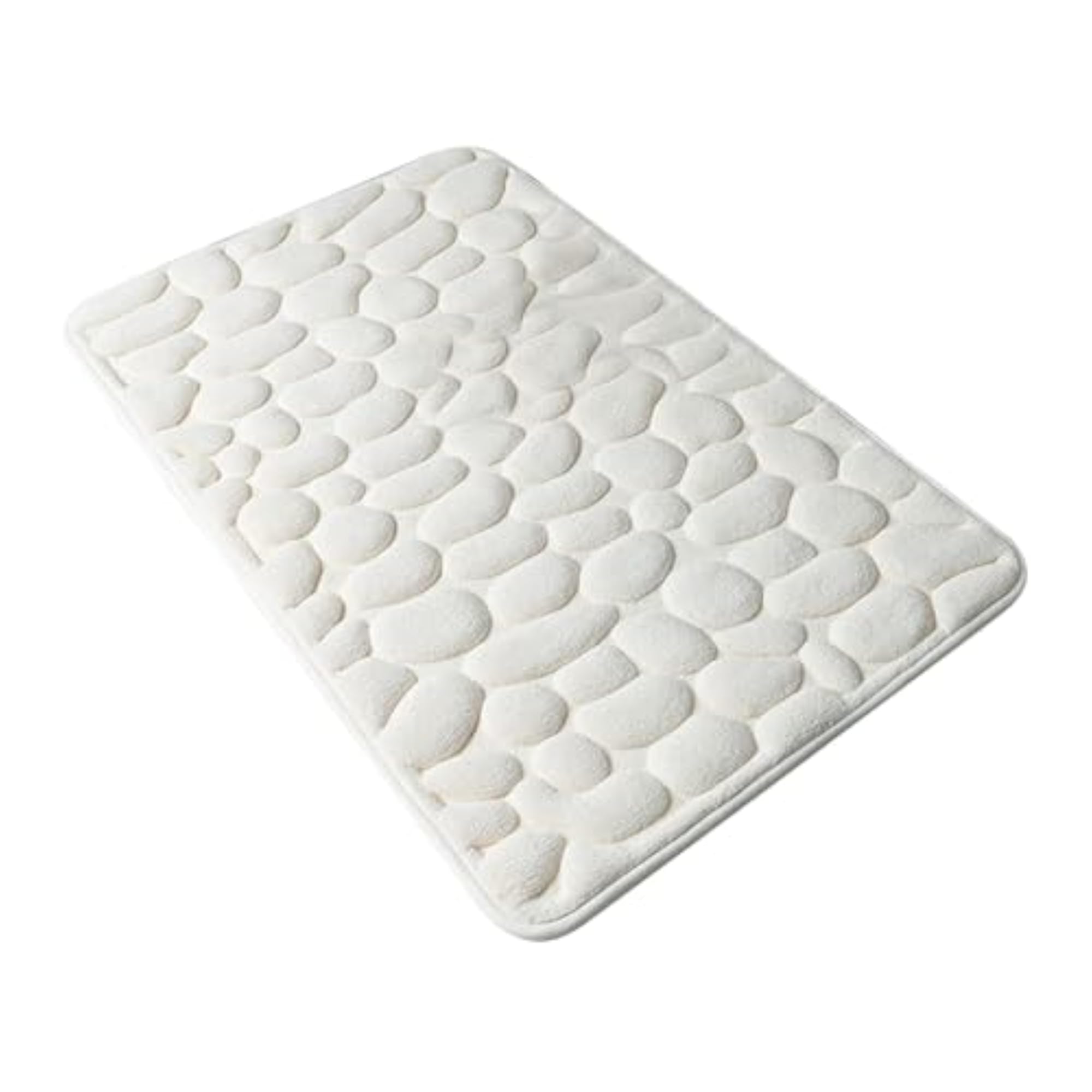 Bath Mat 3D Effect Cobblestone Embossed Floor Rug