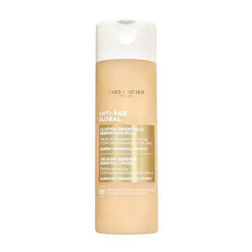Yves Rocher ANTI-AGE GLOBAL - Loción Esencial Renovadora de Luminosidad para el Rostro – Brillo & Antiedad Global – Todo tipo de piel – Extracto vegetal AHA & Néctar de brotes de lila – 122 ml