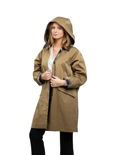 Trench Parka Femme avec Capuche beige : finis le froid et la pluie